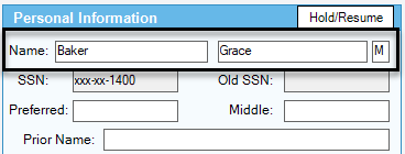 Personal Information pop-up in PowerFAIDS.